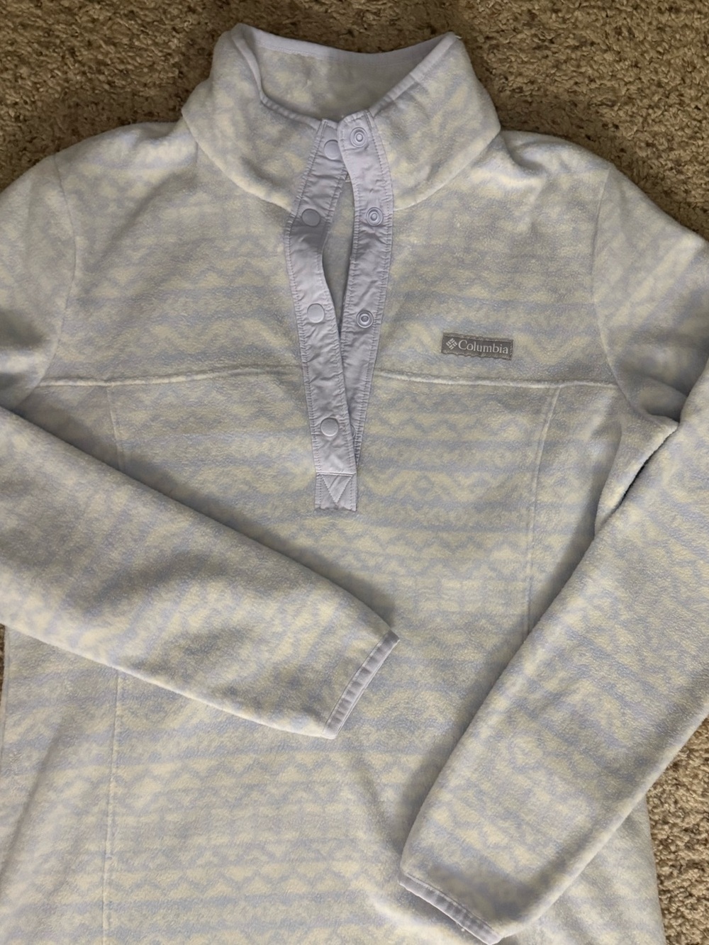 Columbia Small Women's Benton Springs Snap front light purple/blue fleece